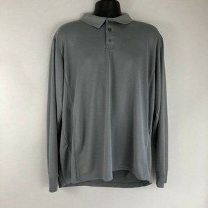 Fila Sport Long‎ Sleeve Gray Polo Shirt - Size XXL